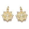 Brass Micro Pave Cubic Zirconia Pendants ZIRC-S067-001-NF-2