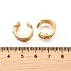 Brass Micro Pave Clear Cubic Zirconia Cuff Earrings EJEW-F370-03G-6