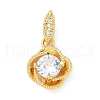 Brass Micro Pave Cubic Zirconia Pendants KK-D357-32G-1