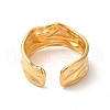 Ion Plating(IP) 304 Stainless Steel Twist Open Cuff Ring for Women RJEW-E063-24G-3