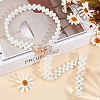 CRASPIRE 1Pc Acrylic Pearl Braided Stretch Chain Belts AJEW-CP0008-12B-4