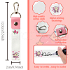 PU Leather & Cotton Name Marker Keychain AJEW-WH0514-013-2