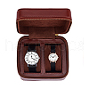 PU Imitation Leather Watch Boxes with Zipper CON-WH0084-91-7