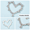 2Pcs Hollow Heart Handicraft Beading Felt Appliques PATC-FG0001-53-4