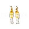 304 Stainless Steel Enamel Pendants STAS-P394-05G-02-1
