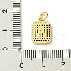 Rack Plating Brass Micro Pave Clear Cubic Zirconia Charms KK-G501-01A-G-3