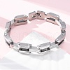 304 Stainless Steel Link Chain Bracelets for Women Men BJEW-R018-04P-1