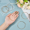 Beebeecraft 3 Pairs Brass Hoop Earrings for Women EJEW-BBC0001-66G-05-3