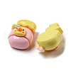 Cartoon Duck Opaque Resin Cabochons RESI-D006-02-2