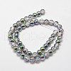 Electroplate Synthetic Crackle Quartz Beads Strands EGLA-J067-8mm-M-3