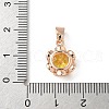Brass Micro Pave Cubic Zirconia Pendants KK-D369-06KCG-3