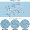 Unicraftale 8Pcs 4 Styles 201 Stainless Steel Connector Charms STAS-UN0039-24-5