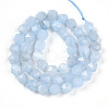 Dyed Natural White Jade Beads Strands G-T139-8mm-46H-3