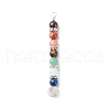 7 Chakra Mixed Gemstone Copper Wire Wrapped Big Pendants PALLOY-JF01899-02-2