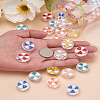 Craftdady 60Pcs 6 Colors Transparent Enamel Acrylic Beads TACR-CD0001-08-15