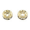 Brass Pave Clear Cubic Zirconia Beads KK-N259-39C-01-3