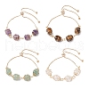 Natural Mixed Gemstone Beaded Sider Bracelets for Women BJEW-JB11306-02-2