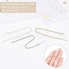 Unicraftale 6 Pairs 3 Colors Brass Stud Earring Findings KK-UN0001-07-4