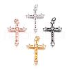 Brass Micro Pave Cubic Zirconia Pendants ZIRC-P060-28-1