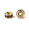 Brass Grade A Rhinestone Spacer Beads RSB034NF-05G-3
