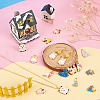 Craftdady 56Pcs 14 Style Rack Plating Alloy Enamel Pendants ENAM-CD0001-25-16