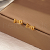 Stylish Stainless Steel Butterfly Stud Earrings JV8585-2