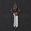 Natural Amethyst Nuggets Big Pendants G-D468-40R-3