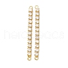 Rack Plating Brass Pave Cubic Zirconia Connector Charms KK-D044-01A-G-02-1