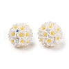 Handmade Luminous Polymer Clay Rhinestone Fancy Beads CLAY-H003-04C-2