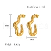 304 Stainless Steel Stud Earrings NX6000-02-4