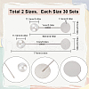 SUNNYCLUE 60 Sets 2 Styles Round Tray Brass Stick Lapel Pins KK-SC0004-97-2