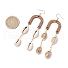 Natural Cowrie Shell Dangle Earrings EJEW-JE06344-3