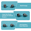 12Pcs 304 Stainless Steel European Beads STAS-HS0001-05-4