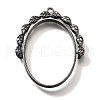 Rotatable Alloy Swivel Open Back Bezel Pendants PALLOY-I223-18B-1