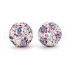 Polymer Clay Pave Rhinestone Beads RB-T018-02B-1