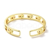 Brass Pave Colorful Glass Open Cuff Bangles BJEW-Z061-13G-3