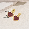 Exquisite Brass Heart Dangle Stud Earrings KG8789-5