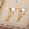 Elegant Brass Pave Clear Cubic Zirconia Stud Earrings WD5510-3