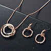 Alloy Rhinestone Earrings & Pendant Necklaces Sets WGB112B-03-1