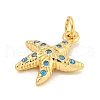 Rack Plating Brass Micro Pave Cubic Zirconia Pendants KK-K341-57G-2