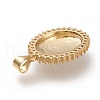 Brass Pendants ZIRC-L099-023G-2