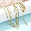 304 Stainless Steel 3 Layer Necklaces for Women NJEW-C084-03G-4