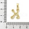 Brass Micro Pave Cubic Zirconia Pendants ZIRC-C012-01G-11-3