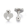 201 Stainless Steel Barbell Cartilage Earrings EJEW-R147-36-1