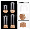   8 Sets 4 Style Glass Dome Cloche Cover AJEW-PH0004-30-7