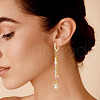 Unicraftale 12Pcs Brass Micro Pave Clear Cubic Zirconia Hoop Earring Findings KK-UN0002-23-6