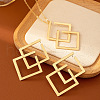 Rhombus Alloy Pendant Necklace & Stud Earring Sets FS-WG67473-01-4