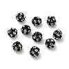6mm Brass Crystal Rhinestone Beads KK-S519-01A-EB-1
