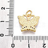 Brass Micro Pave Clear Cubic Zirconia Charms KK-N268-78G-3