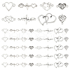 Unicraftale 80Pcs 8 Styles Tibetan Style Alloy Links/Connector FIND-UN0016-39-1